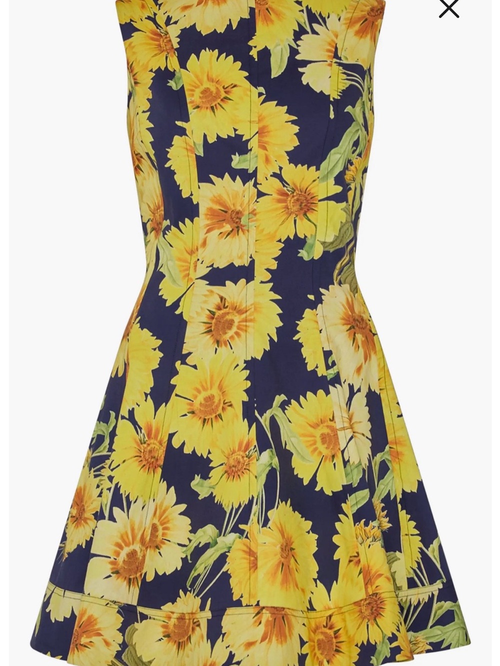 Milly Navy Dress with Yellow Sunflower Print NWT size 6